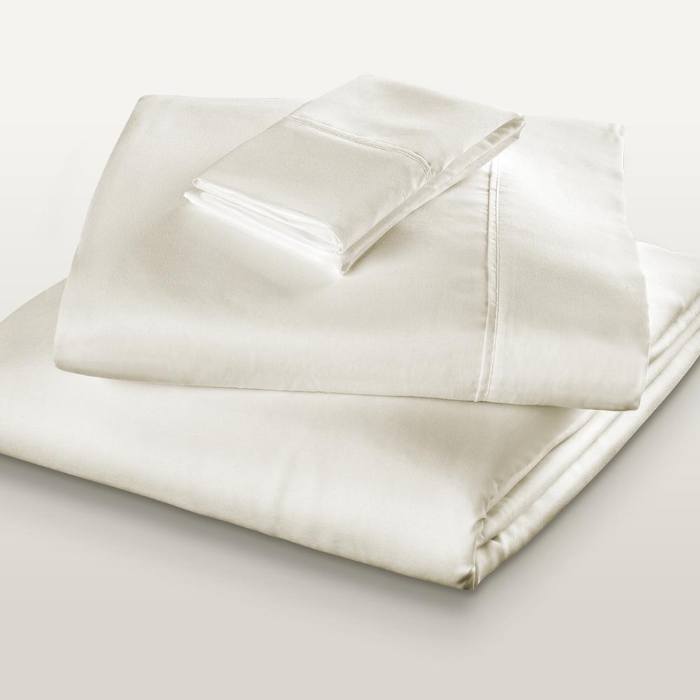 Microfiber Pillowcase Set King, Ivory. Picture 5