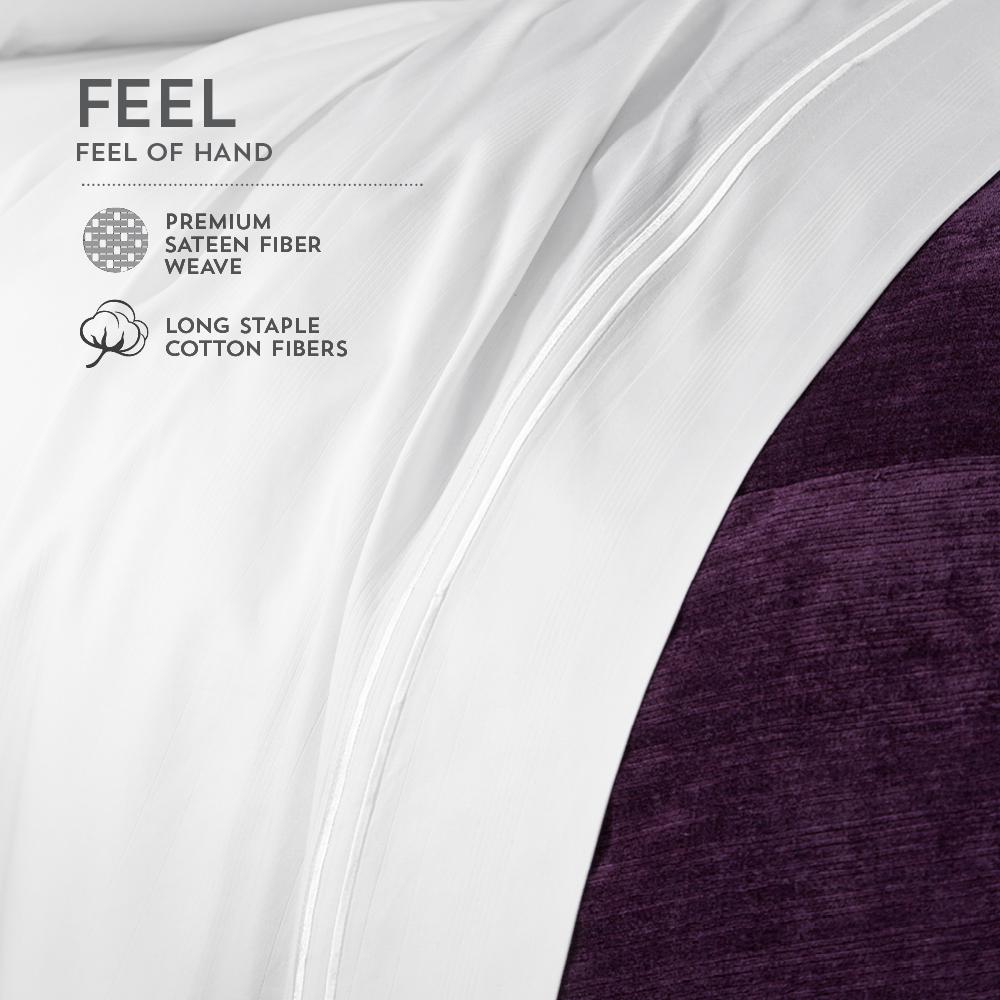 Premium Bamboo Sheet Set Full, White. Picture 2