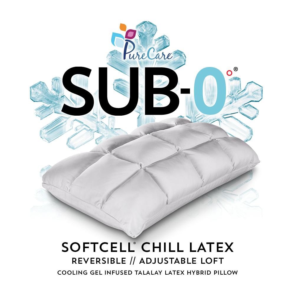 SUB-0° SoftCell Chill Latex Pillow King, White. Picture 2