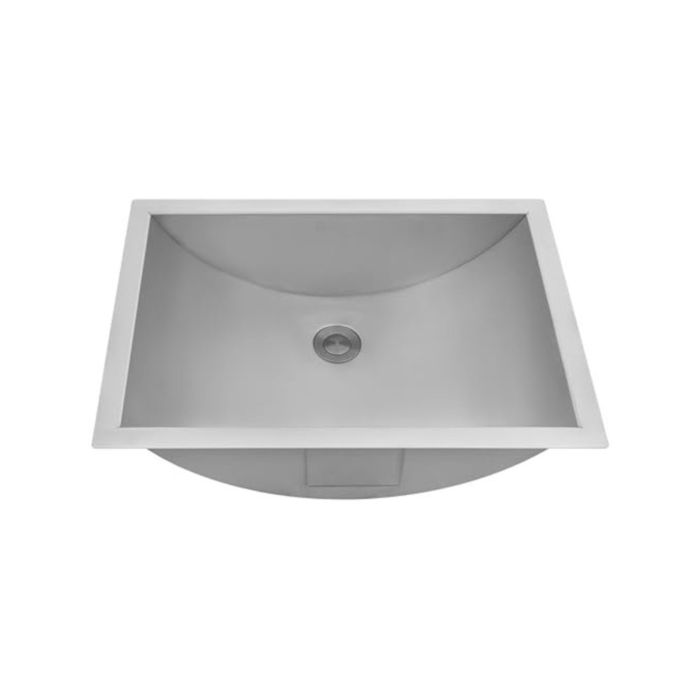 16 x 13 inch Brushed Stainless Steel Rectangular Bathroom Sink Undermount. Picture 3