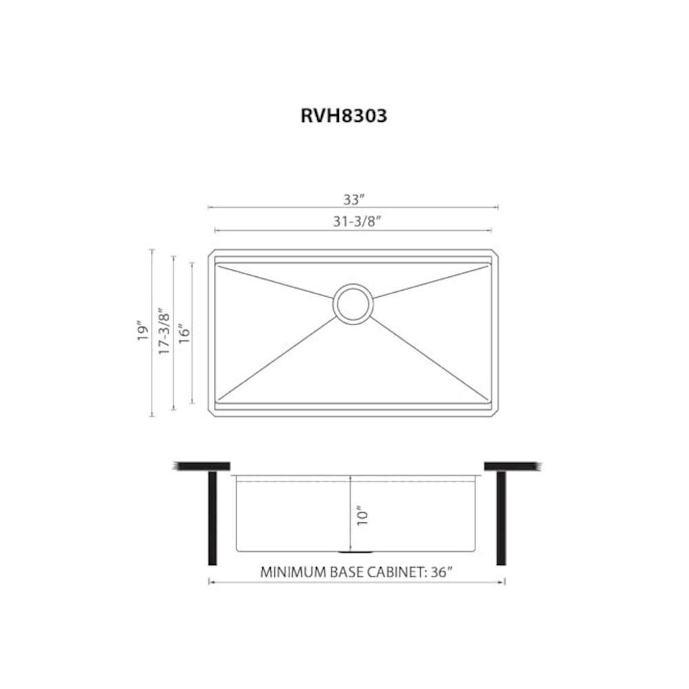 33-inch Workstation Ledge Rounded Corners Undermount 16 Kitchen Sink Single Bowl. Picture 8