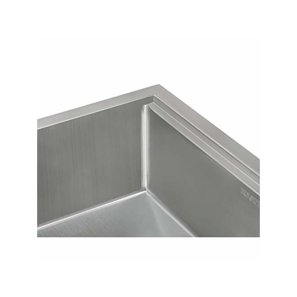 33-inch Workstation Ledge Rounded Corners Undermount 16 Kitchen Sink Single Bowl. Picture 5