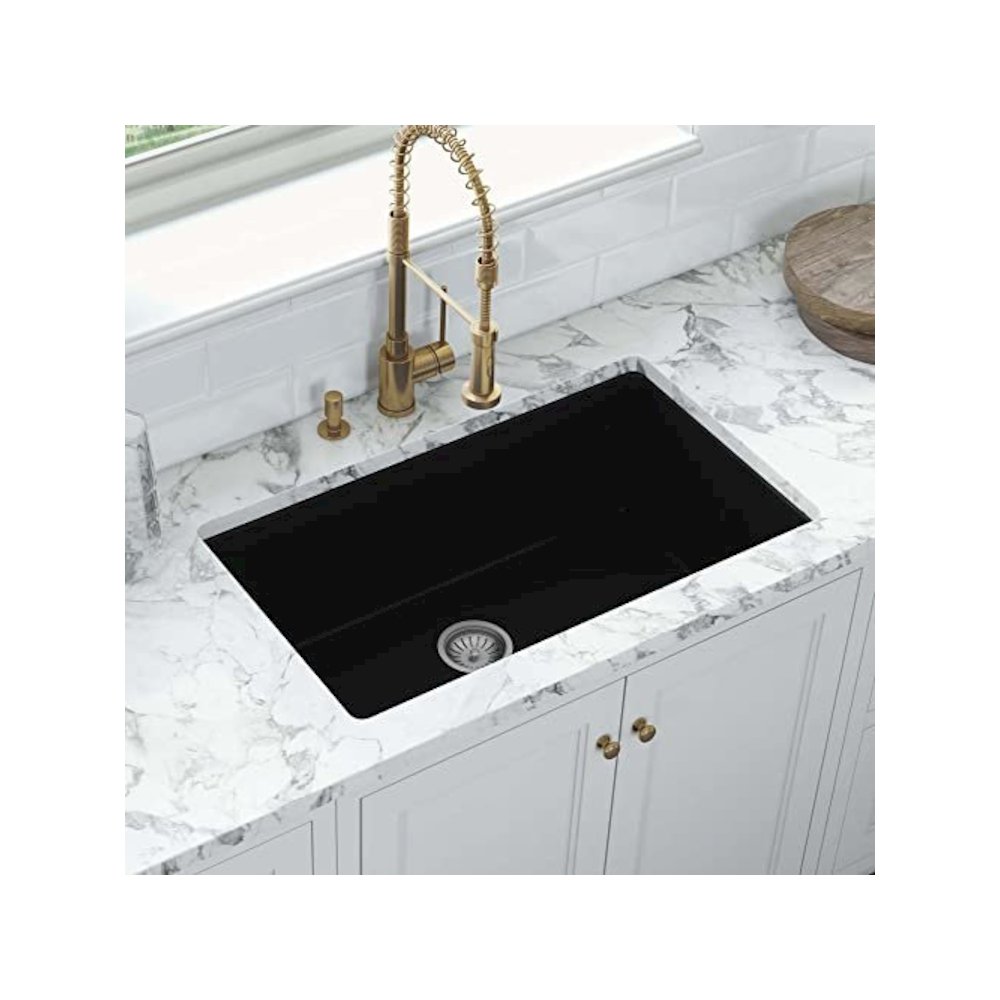 30-inch Fireclay Undermount / Drop-in Topmount Kitchen Sink Single Bowl. Picture 2