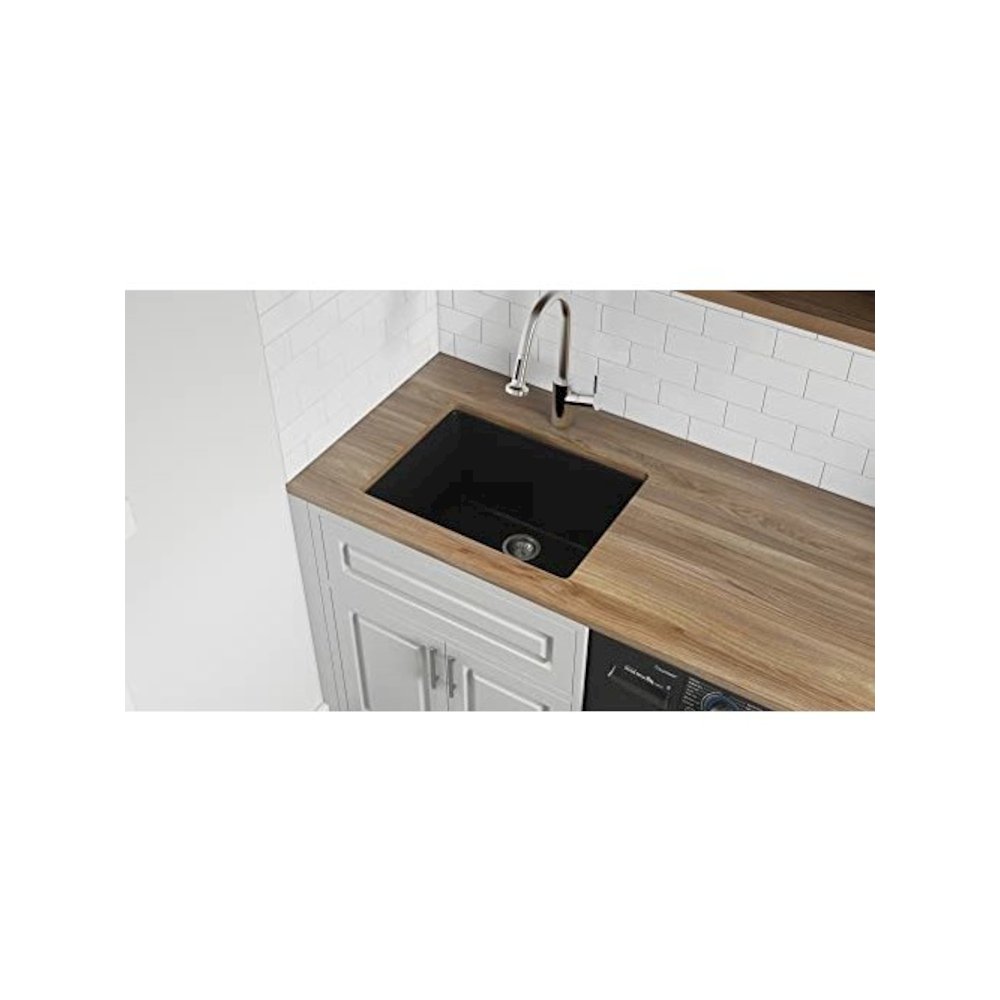 24-inch Fireclay Undermount / Drop-in Topmount Kitchen Sink Single Bowl. Picture 5