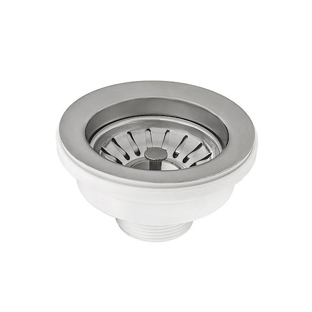 Ruvati Basket Strainer for Thick Fireclay Kitchen Sink Drain Assembly - Stainless Steel - RVA1039ST. Picture 1