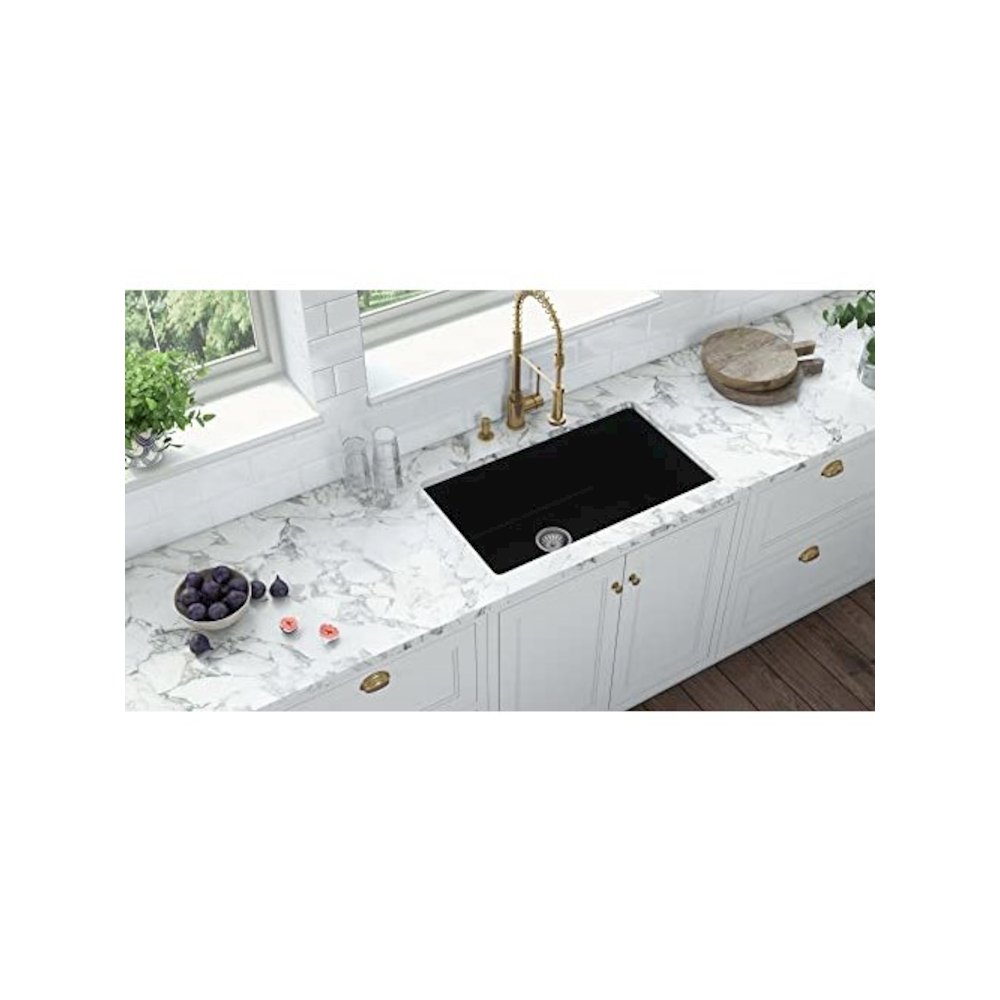 30-inch Fireclay Undermount / Drop-in Topmount Kitchen Sink Single Bowl. Picture 6