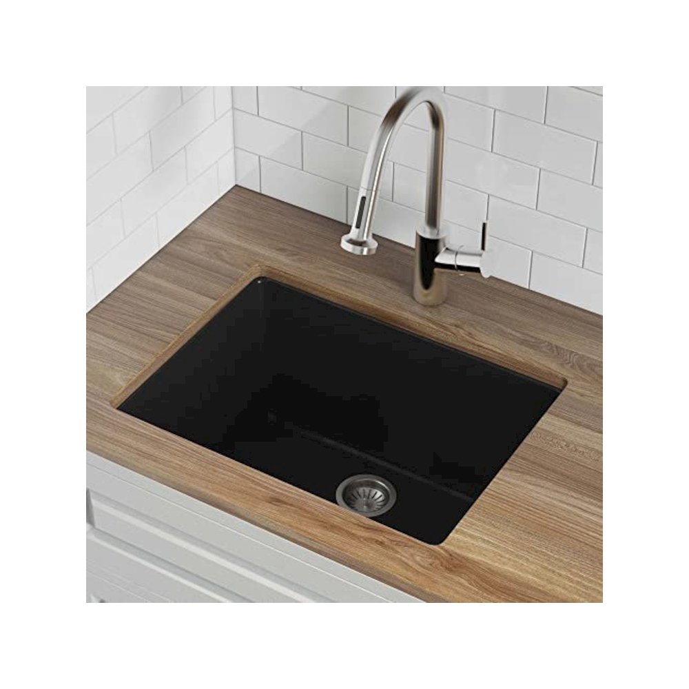 24-inch Fireclay Undermount / Drop-in Topmount Kitchen Sink Single Bowl. Picture 2