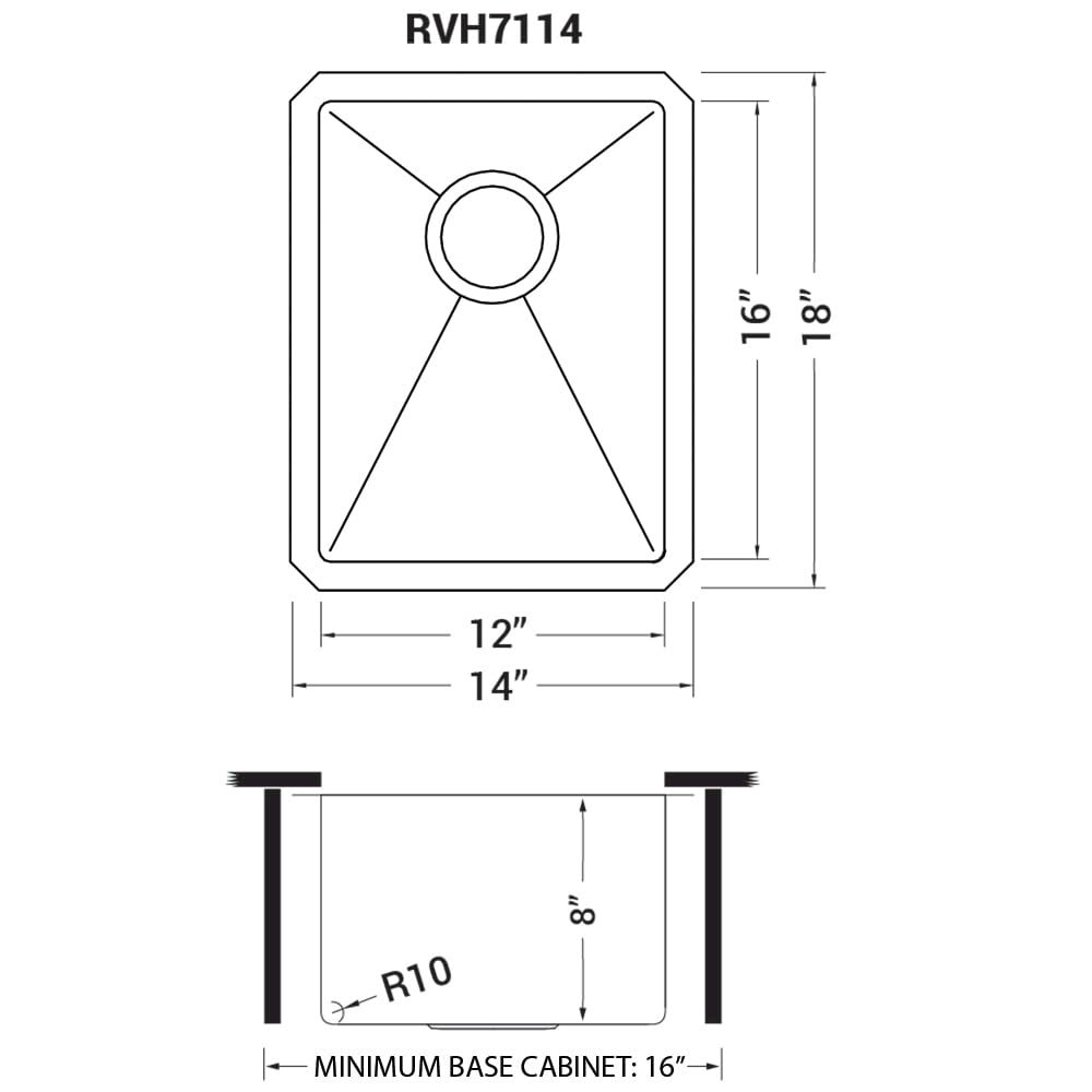 14-inch Polished Brass Matte Gold Stainless Steel Undermount Bar Prep Sink. Picture 8