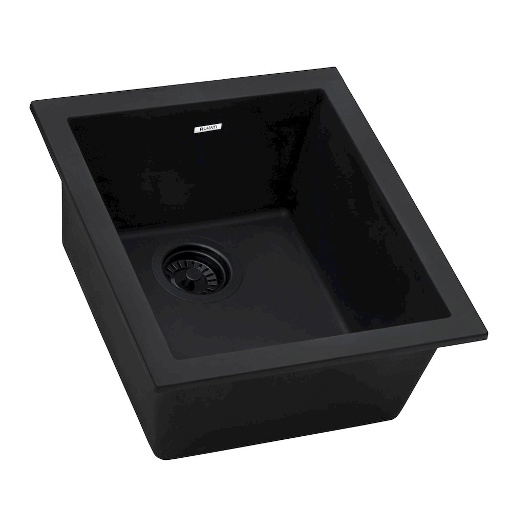 17 x 17 inch Granite Composite Undermount Single Bowl Wet Bar Prep Sink. Picture 1