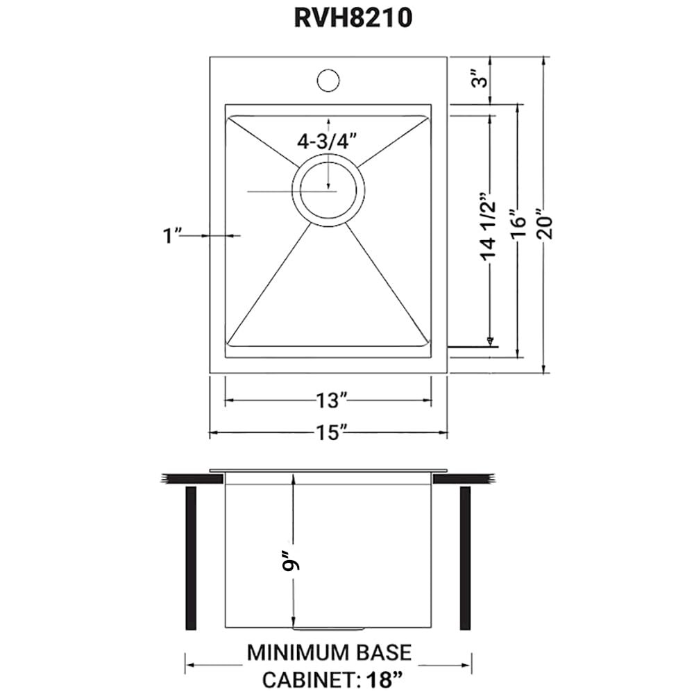 15 x 20 inch Polished Brass Matte Gold Stainless Steel Workstation Sink Topmount. Picture 7