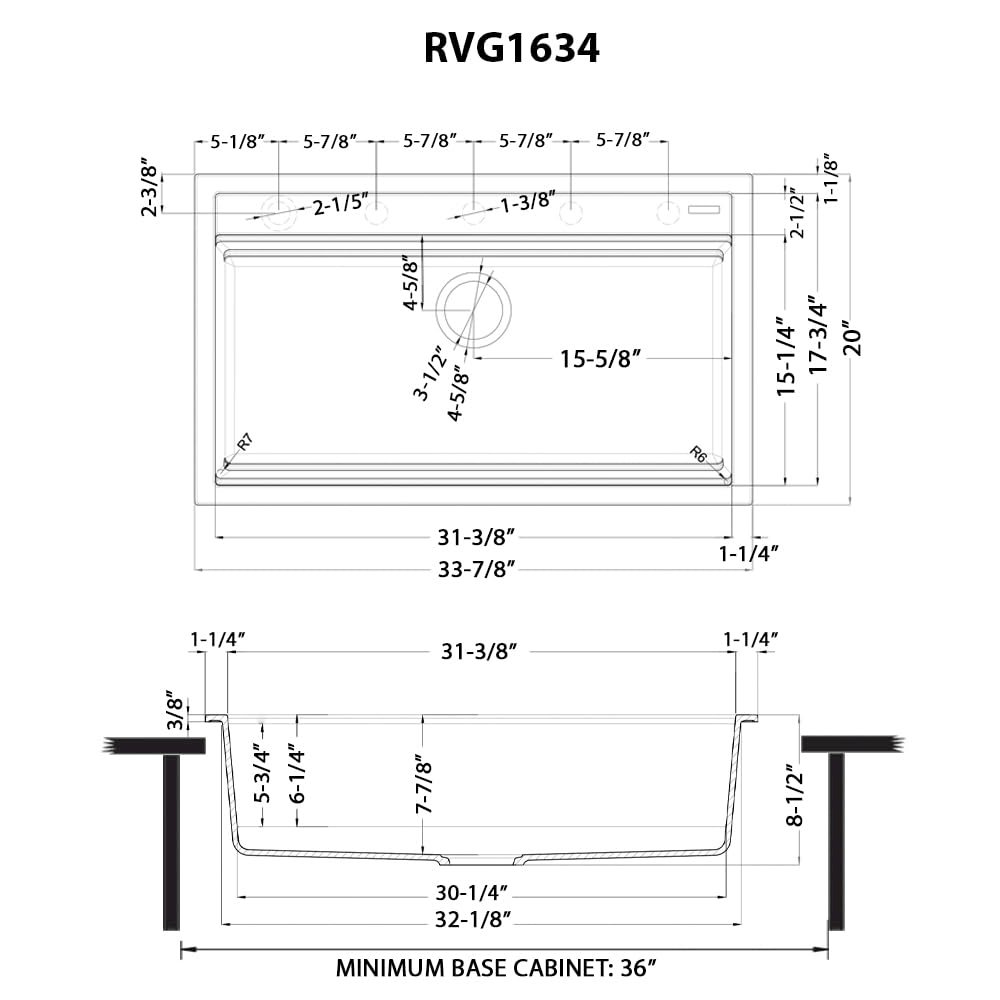 34-inch Granite Composite Workstation Drop-in Topmount Kitchen Sink  Matte White. Picture 9