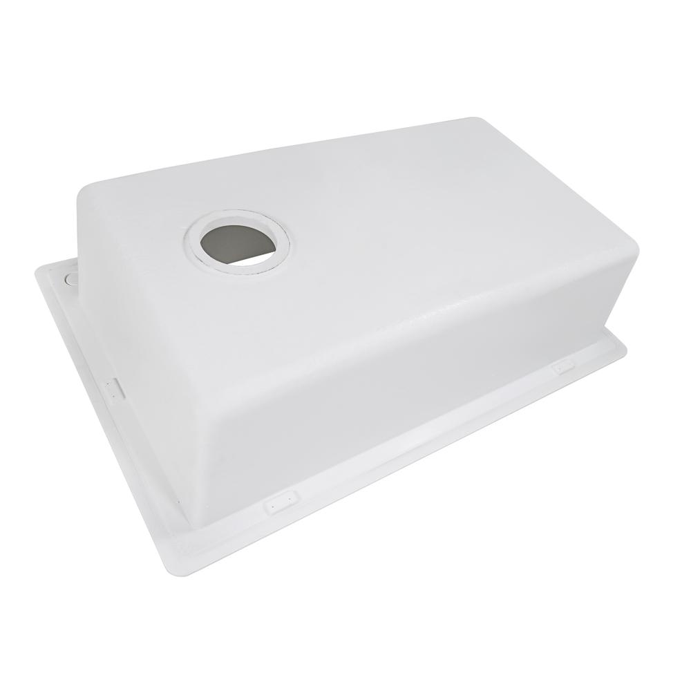Ruvati 33 x 22 inch epiGranite Drop-in Topmount Single Bowl Kitchen Sink. Picture 12
