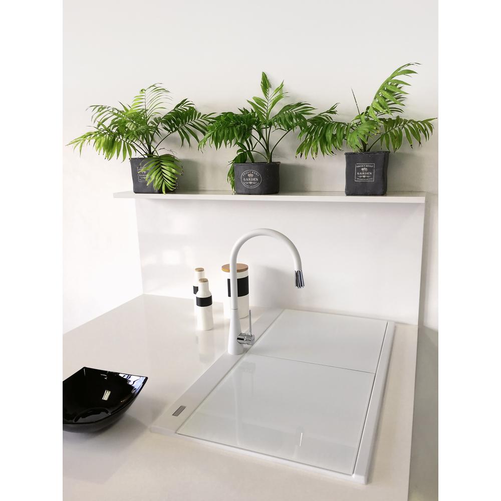 Ruvati 34 inch epiGranite Topmount Workstation Ledge Kitchen Sink. Picture 12