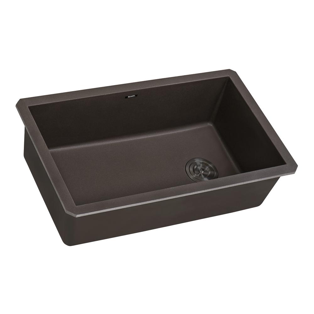 Ruvati 32 x 19 inch epiGranite Undermount Single Bowl Kitchen Sink. Picture 4