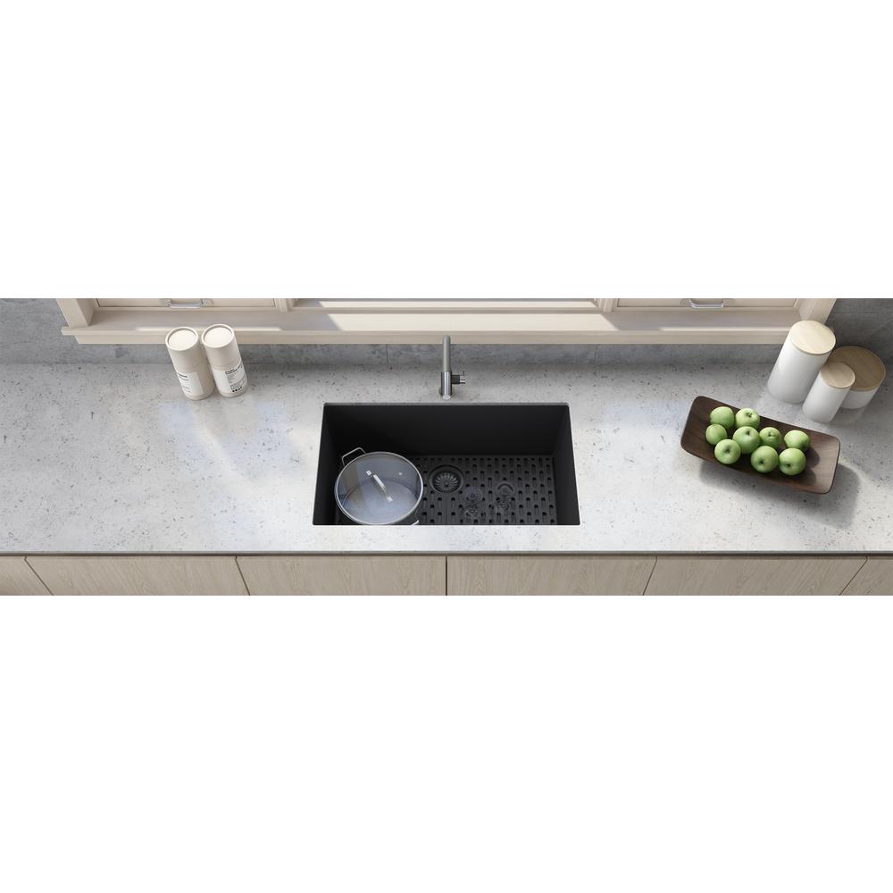 Ruvati 33 x 19 inch Undermount Single Bowl Kitchen Sink. Picture 12