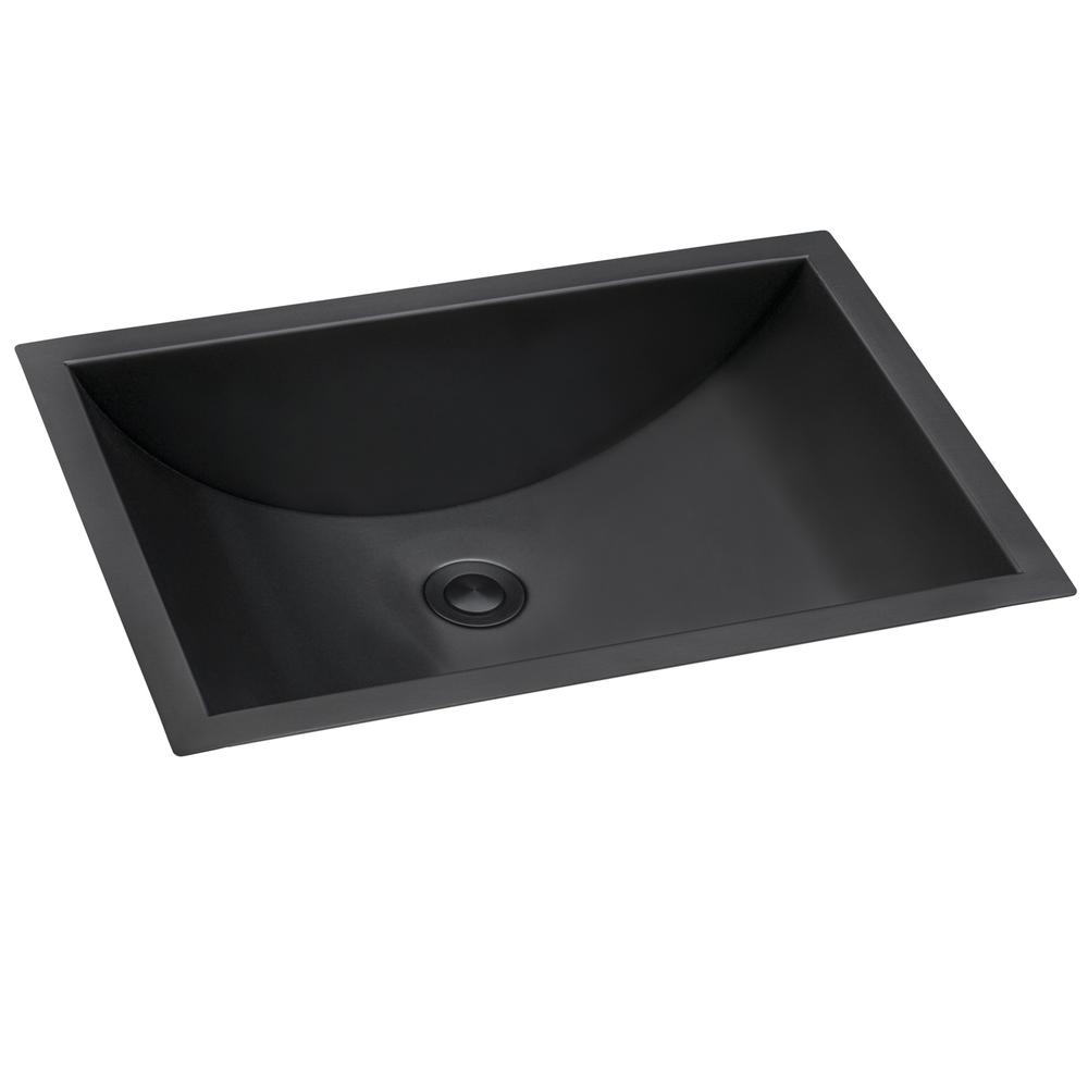 Ruvati 18 x 12 inch Stainless Steel Rectangular Bathroom Sink Undermount. Picture 1