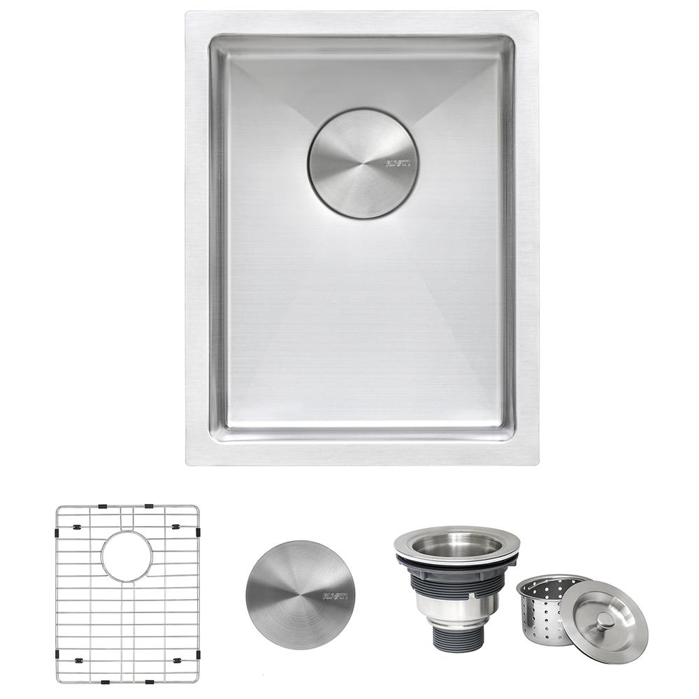 Ruvati 16 x 18 in Undermount Bar Prep Kitchen Sink 16 Gauge Corners Single Bowl. Picture 1