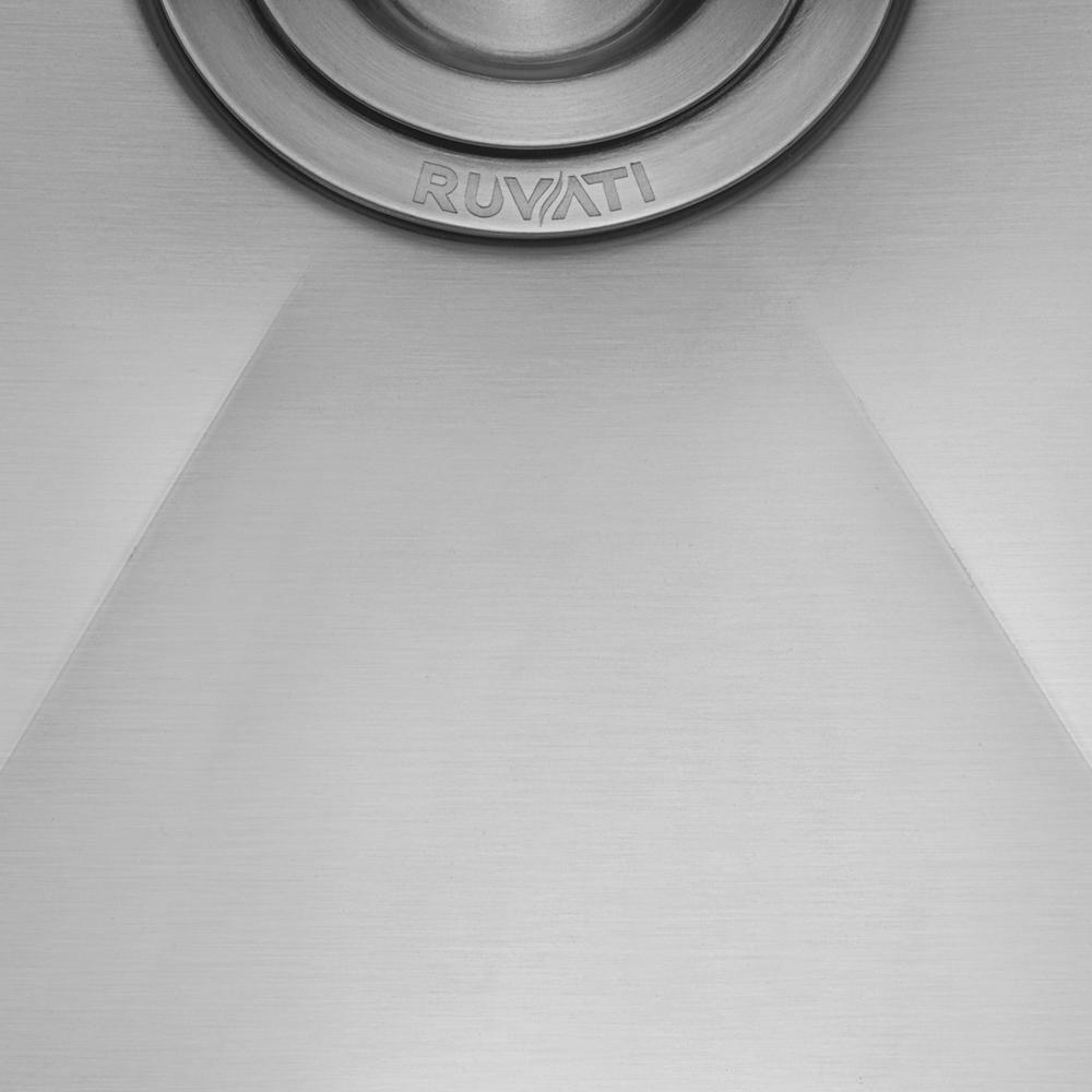 Ruvati 23" x 8" Bar Prep Sink Narrow Trough Undermount 16 Gauge Single Bowl. Picture 12