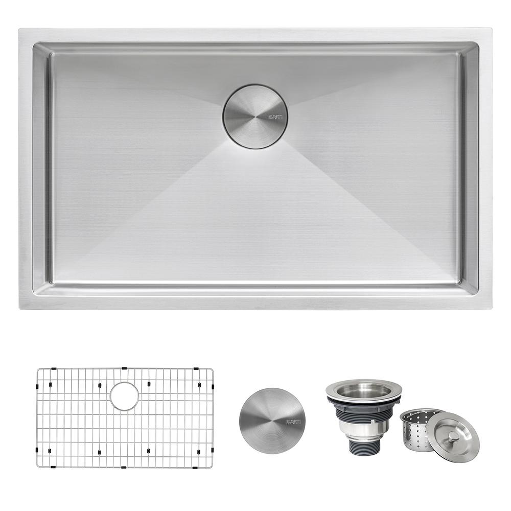 Ruvati 33-inch Undermount 16 Gauge Kitchen Sink Single Bowl. Picture 1
