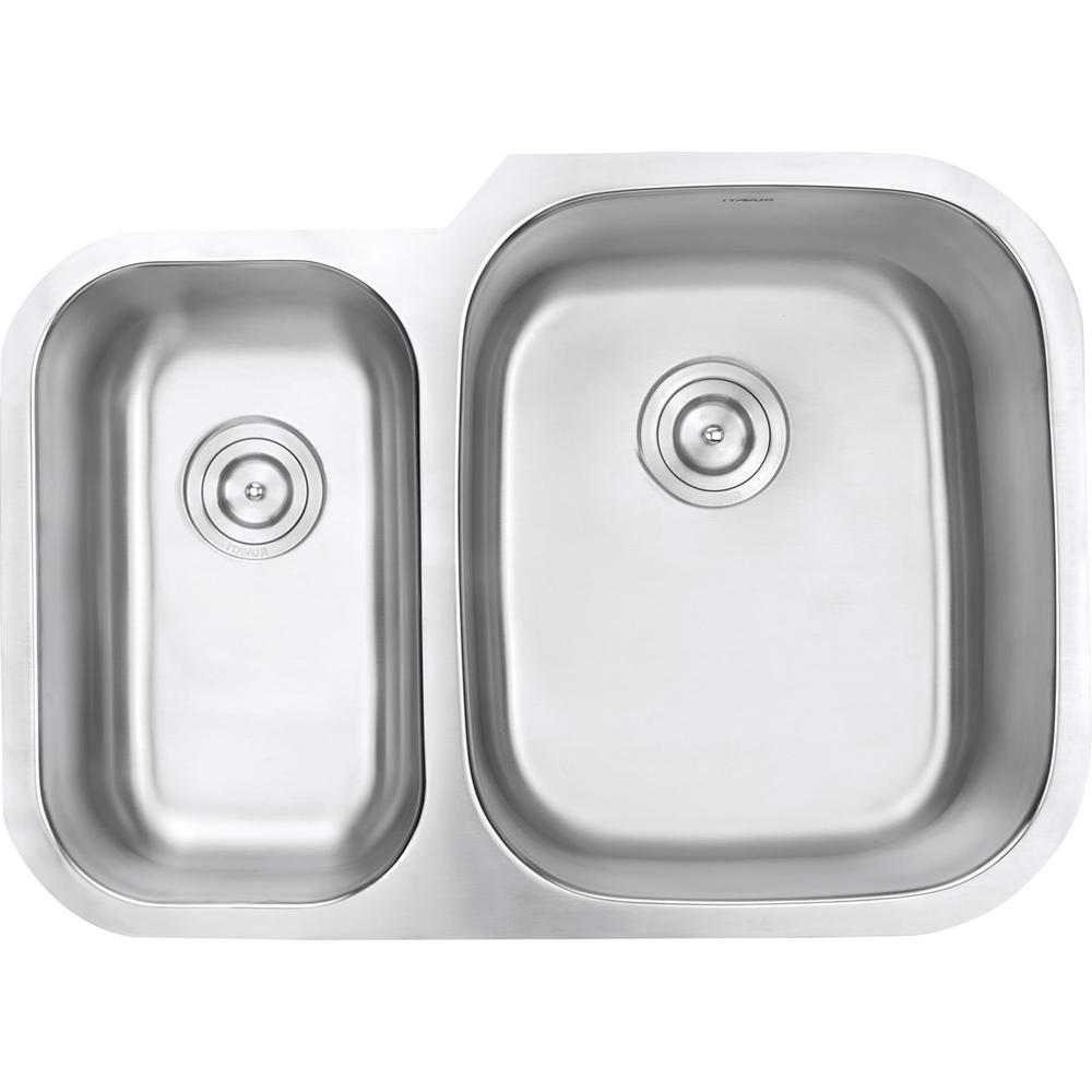 Ruvati 29-inch Undermount 40/60 Double Bowl 16 Gauge Kitchen Sink. Picture 18