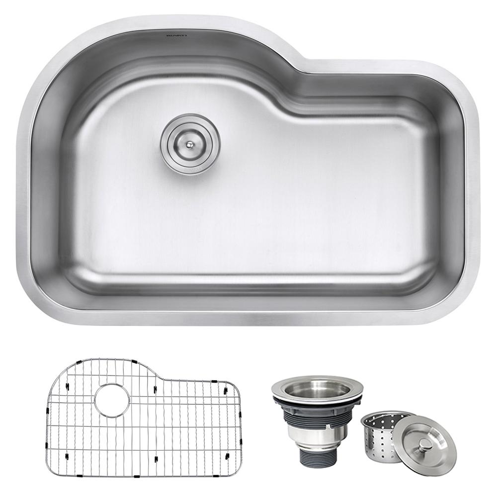 Ruvati  Undermount 16 Gauge 32" Kitchen Sink Single Bowl. Picture 1