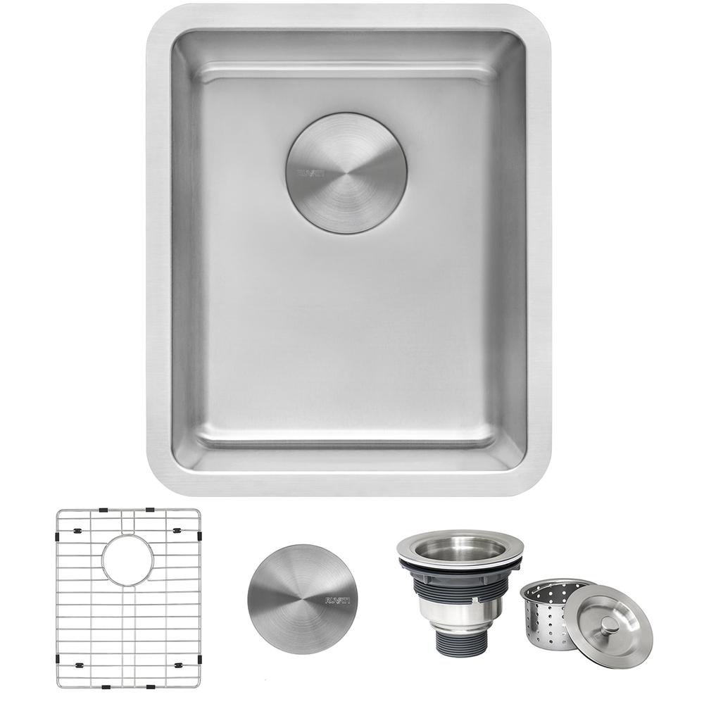 Ruvati 15-inch Undermount Bar Prep Kitchen Sink 16 Gauge Single Bowl. Picture 1