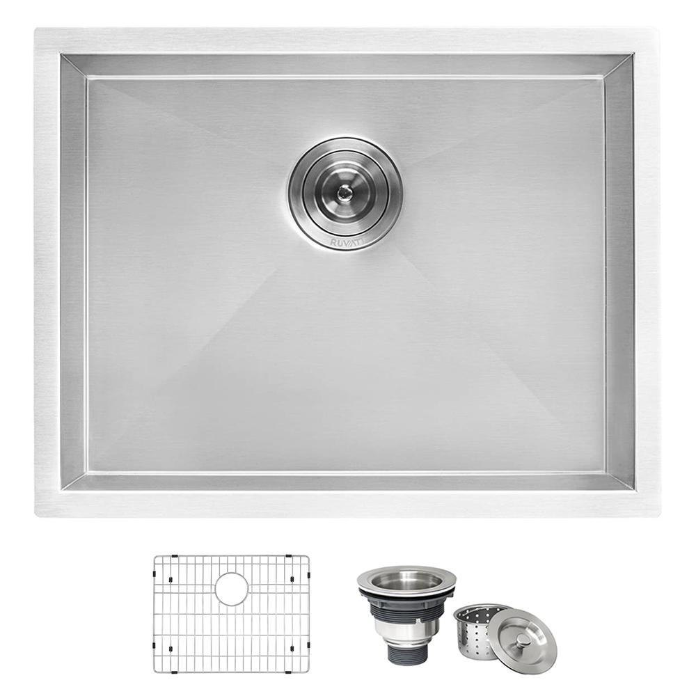Ruvati 23" x 18" x 12" Deep Laundry Utility Sink Undermount 16 Gauge. Picture 1