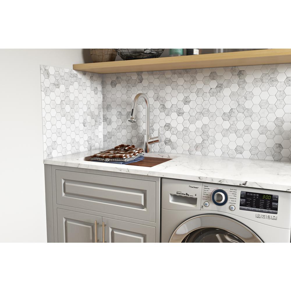 Ruvati 21 x 19 x 12 in Deep Laundry Utility Workstation Sink Undermount 16 Gauge. Picture 21