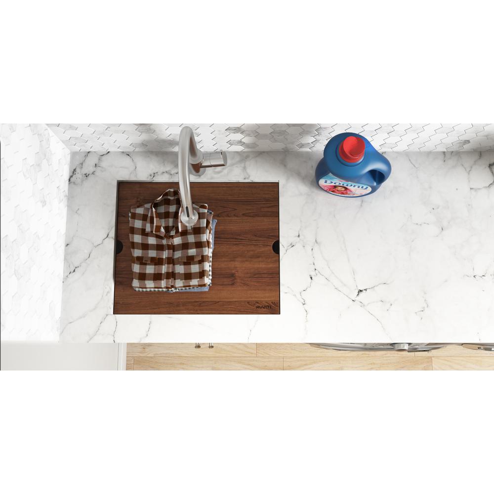 Ruvati 21 x 19 x 12 in Deep Laundry Utility Workstation Sink Undermount 16 Gauge. Picture 23