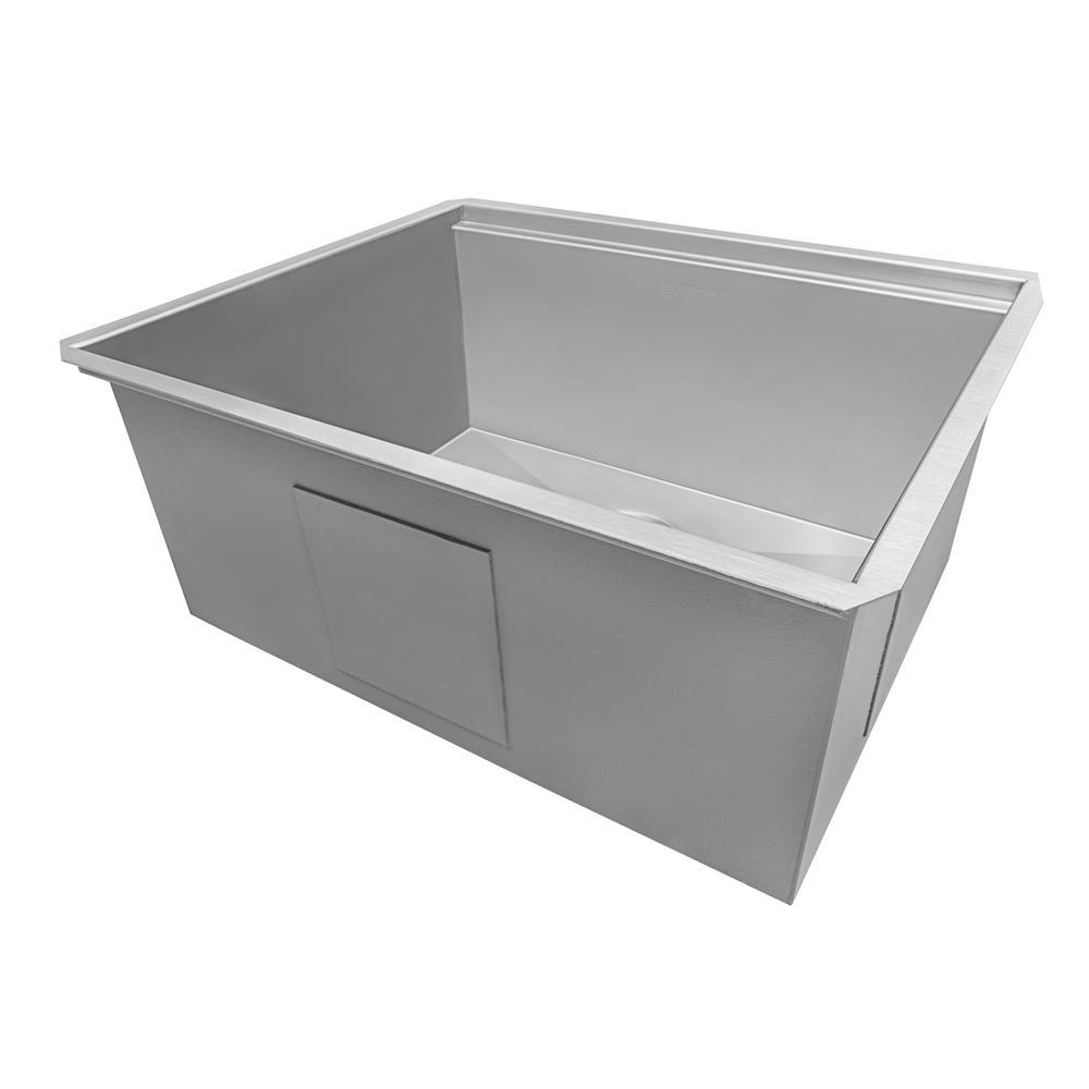 Ruvati 21 x 19 x 12 in Deep Laundry Utility Workstation Sink Undermount 16 Gauge. Picture 10