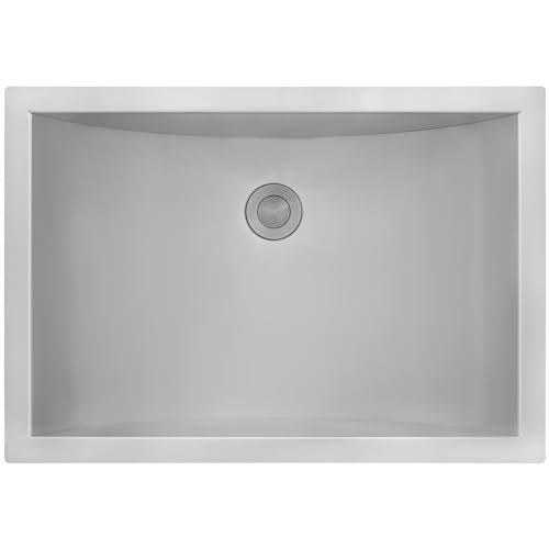 16 x 13 inch Brushed Stainless Steel Rectangular Bathroom Sink Undermount. Picture 4