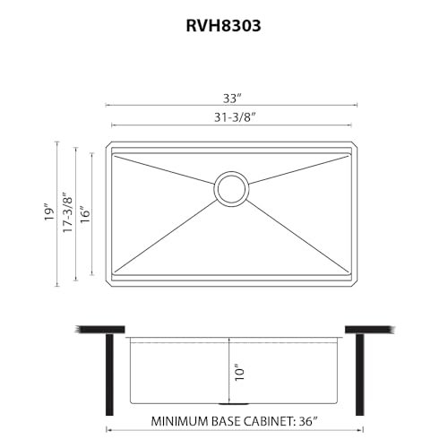 33-inch Workstation Ledge Rounded Corners Undermount 16 Kitchen Sink Single Bowl. Picture 8