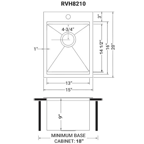 15 x 20 inch Polished Brass Matte Gold Stainless Steel Workstation Sink Topmount. Picture 8