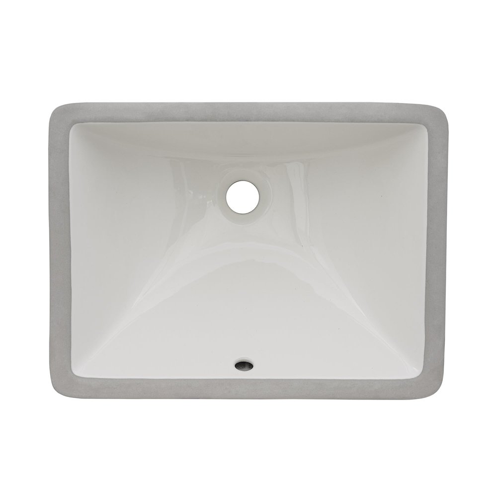 17 x 12 inch Undermount Bathroom Vanity Sink Biscuit. Picture 3