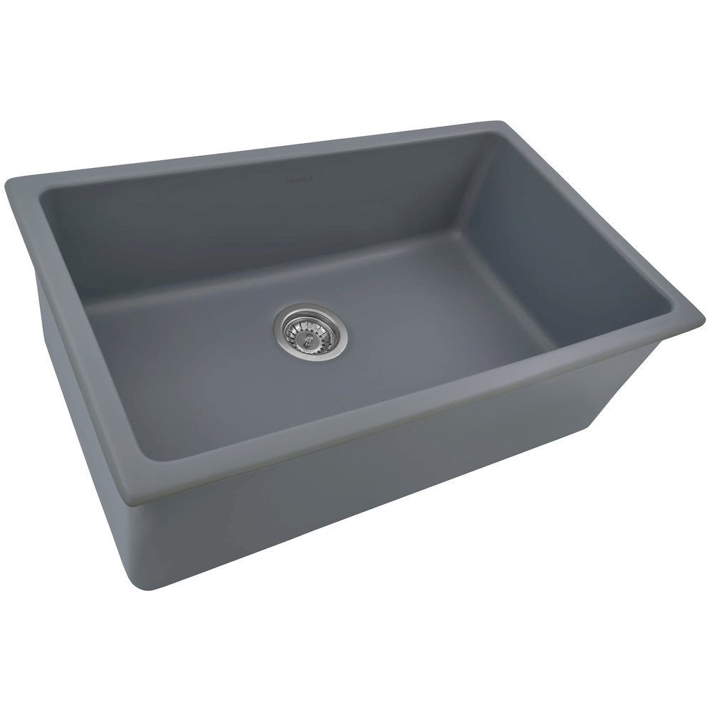 30-inch Fireclay Undermount / Drop-in Topmount Kitchen Sink Single Bowl. Picture 1