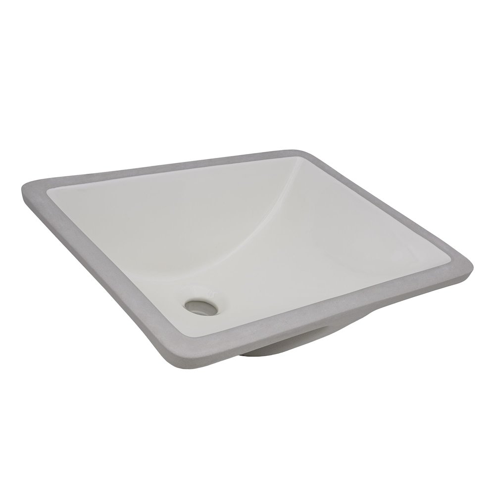 17 x 12 inch Undermount Bathroom Vanity Sink Biscuit. Picture 2