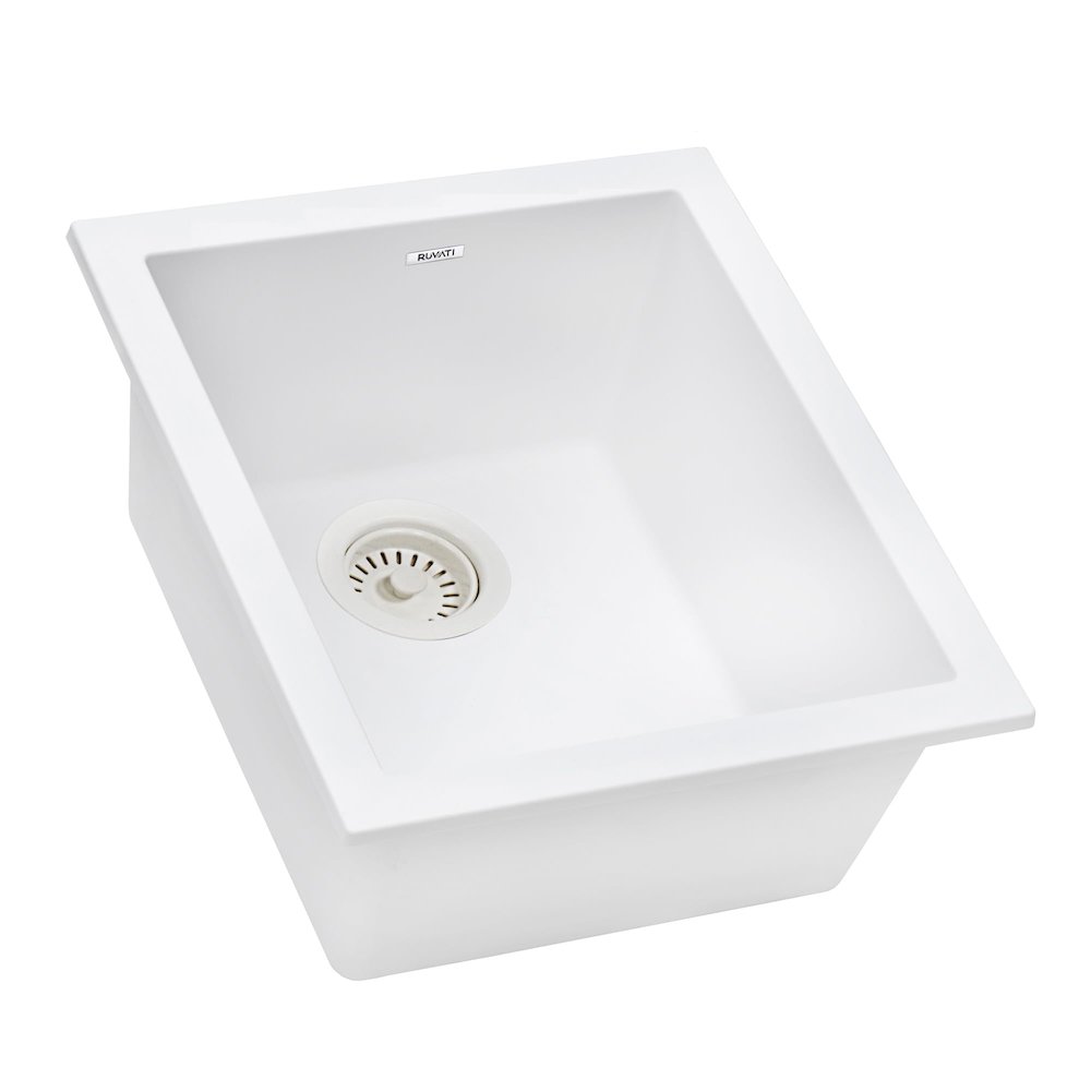 15 x 17 inch Granite Composite Undermount Single Bowl Wet Bar Prep Sink. Picture 1