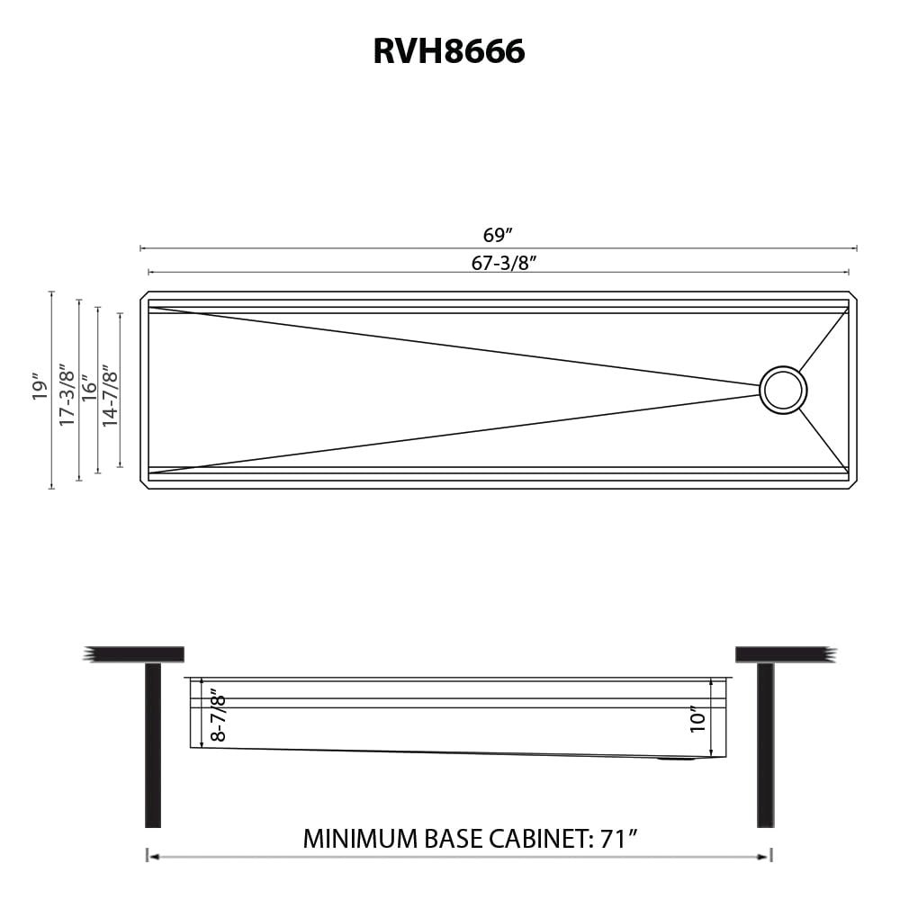 69-inch Workstation Two-Tiered Ledge Kitchen Sink 16 Gauge Stainless Steel. Picture 9