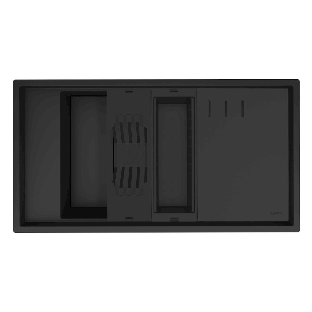 18 x 34 inch Granite Composite Workstation Kitchen Sink Dual Mount Single Bowl. Picture 1