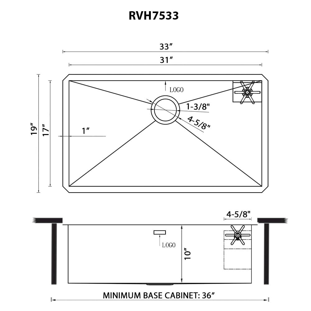Glass Rinser and Sink Combo 30-inch Stainless Steel Kitchen Sink Single Bowl. Picture 9