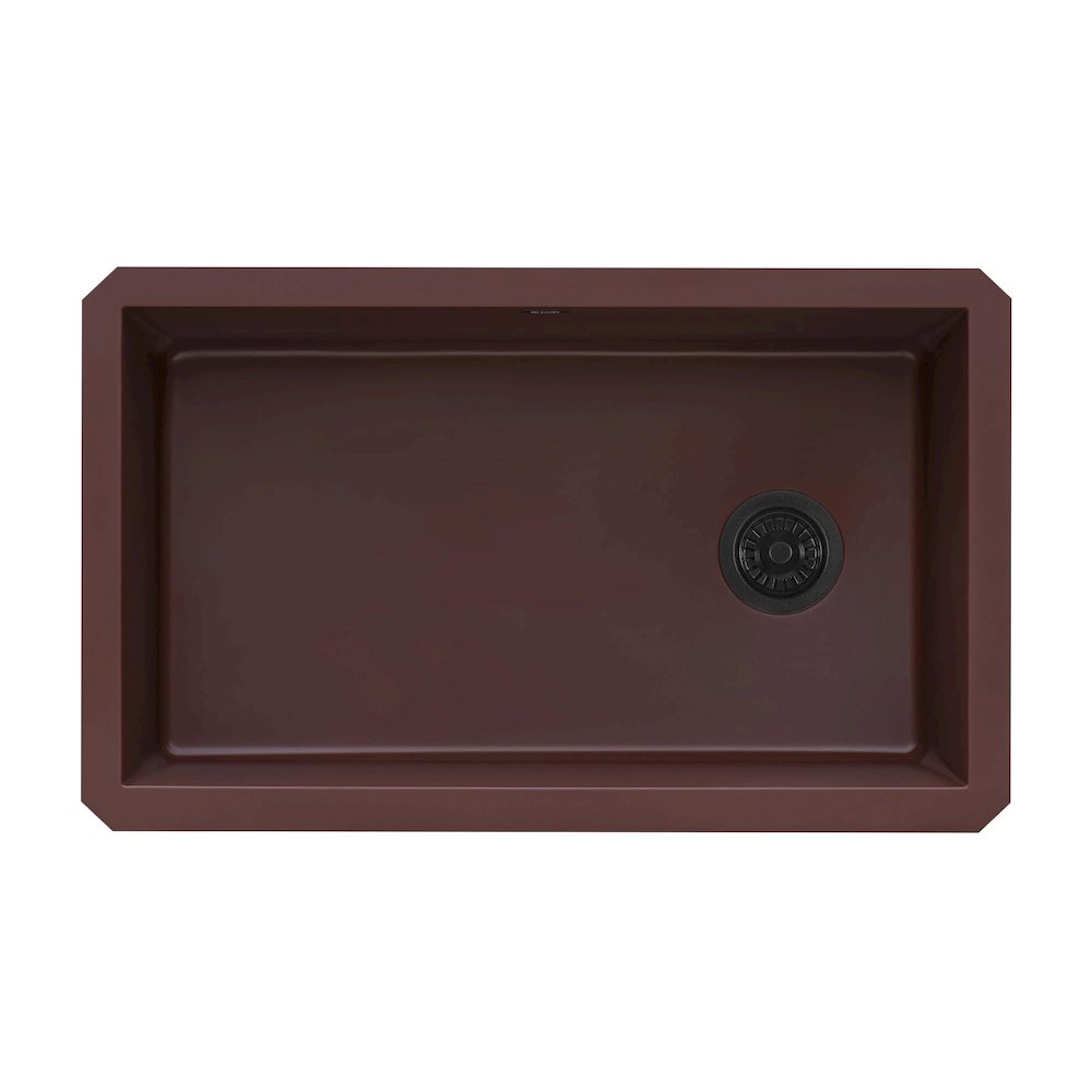 32 x 19 inch epiGranite Undermount Granite Composite Single Bowl Kitchen Sink. Picture 2