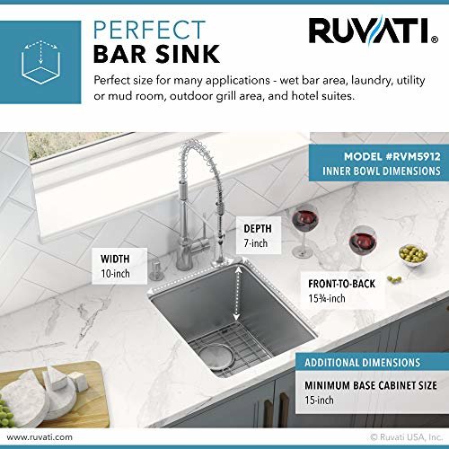 27-inch Undermount Kitchen Sink 16 Gauge Stainless Steel Single Bowl - RVM5927. Picture 3