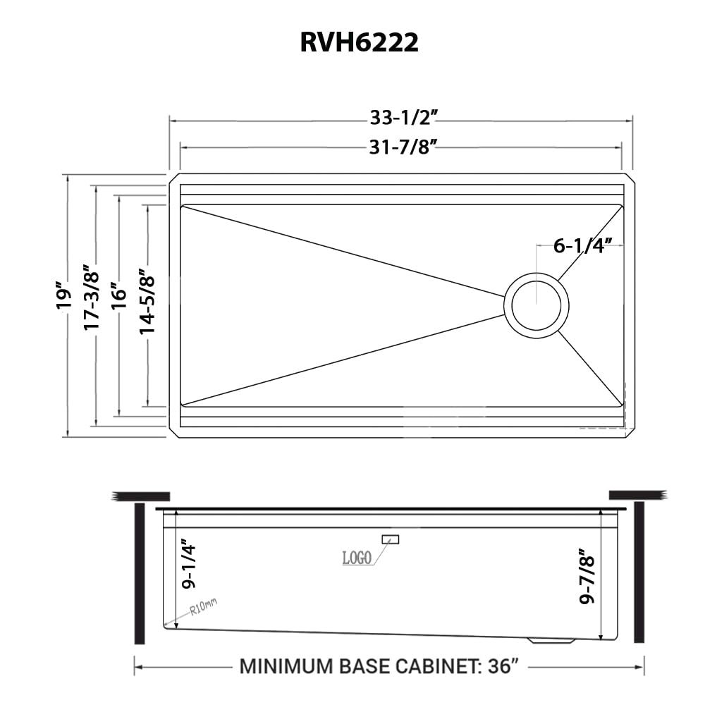 33-inch Black Stainless Steel Workstation Two-Tiered Ledge Kitchen Sink. Picture 9