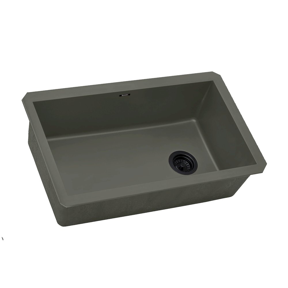 32 x 19 inch epiGranite Undermount Granite Composite Single Bowl Kitchen Sink. Picture 1