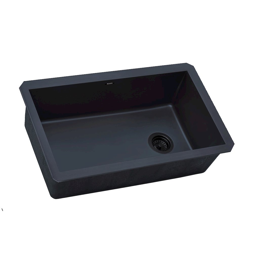 32 x 19 inch epiGranite Undermount Granite Composite Single Bowl Kitchen Sink. Picture 1