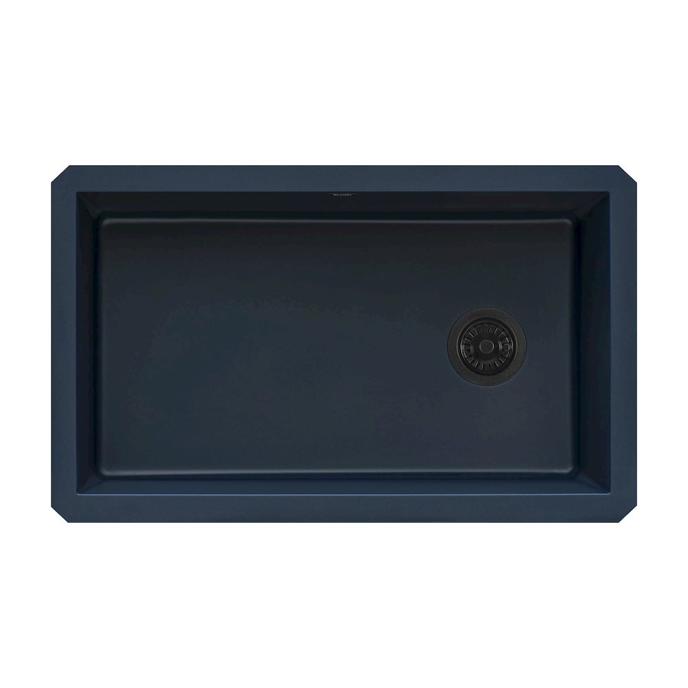 32 x 19 inch epiGranite Undermount Granite Composite Single Bowl Kitchen Sink. Picture 2