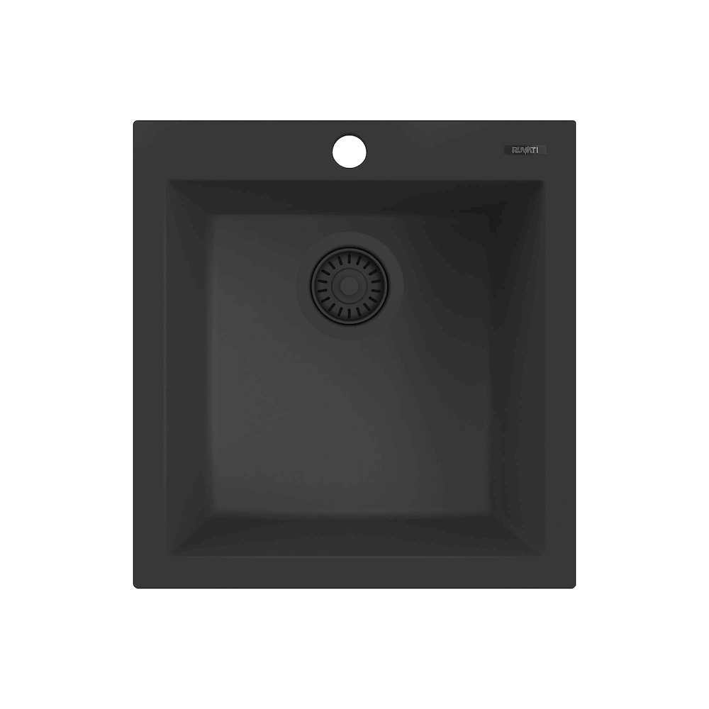 18 x 20 inch epiGranite Drop-in Topmount Granite Composite Single Bowl. Picture 1