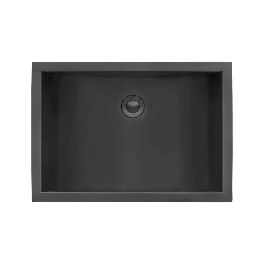 16 x 13 inch Gunmetal Black Undermount Bathroom Sink Stainless Steel - RVH6106BL. Picture 3