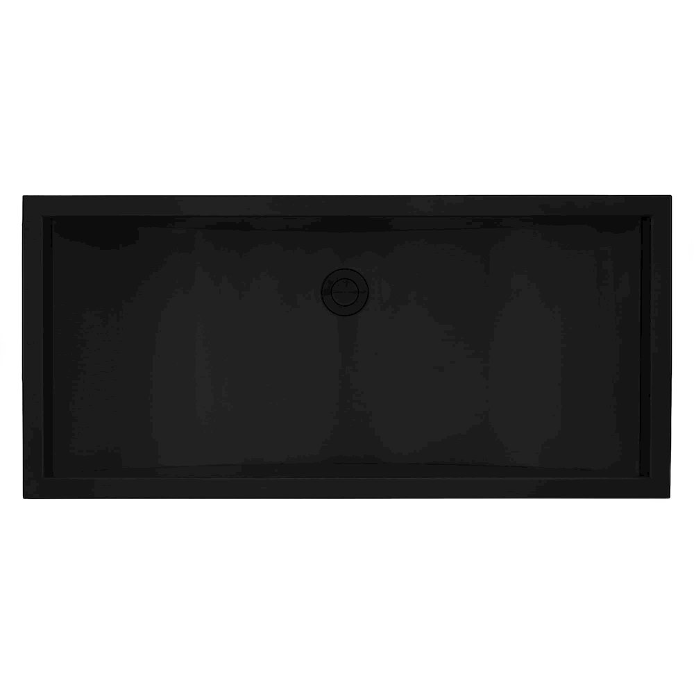 30 x 14 inch Gunmetal Black Stainless Steel Rectangular Bathroom Sink Undermount. Picture 4