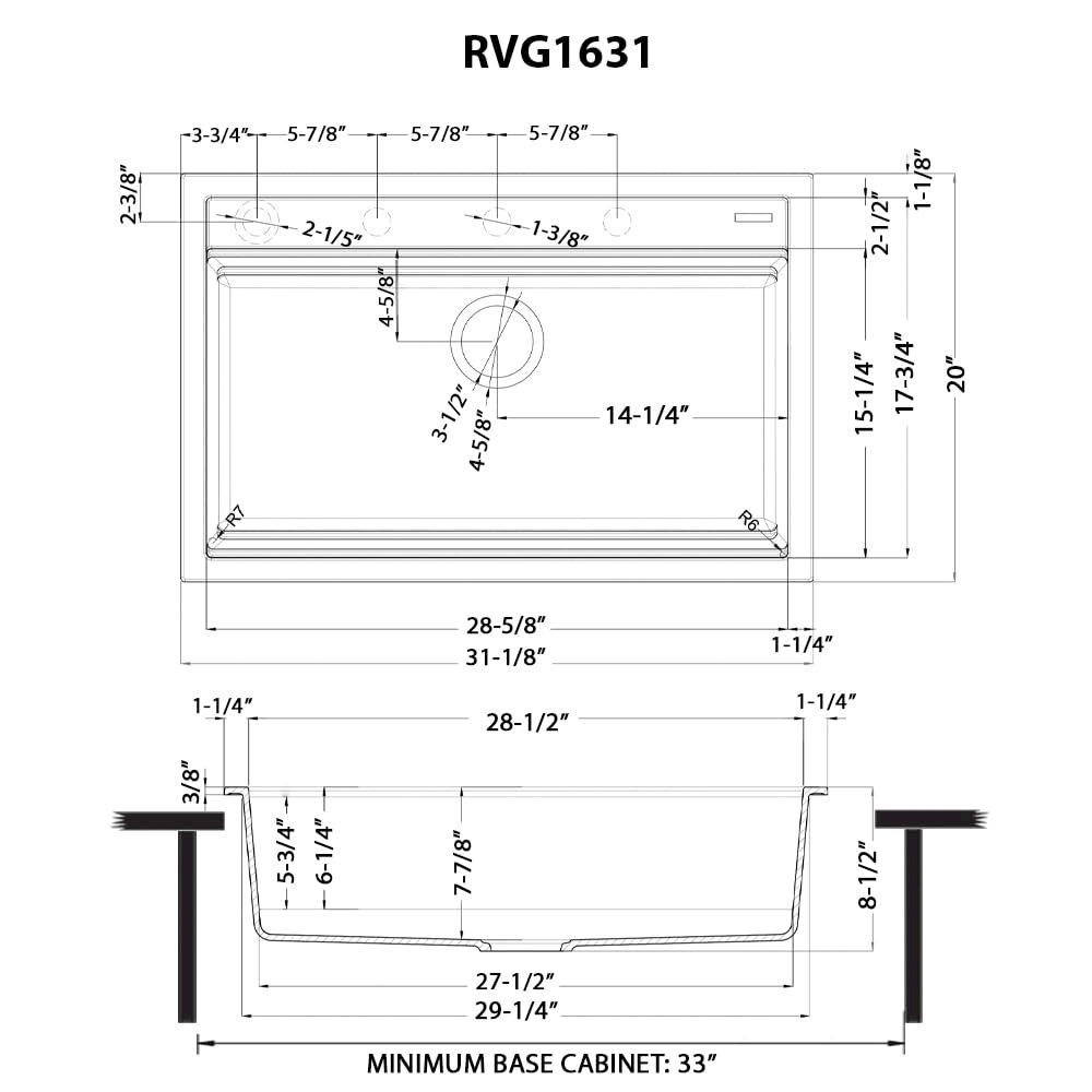 31-inch Granite Composite Workstation Matte Black Drop-in Topmount Kitchen Sink. Picture 9